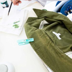 コットンジャケットクリーニング　色掛け